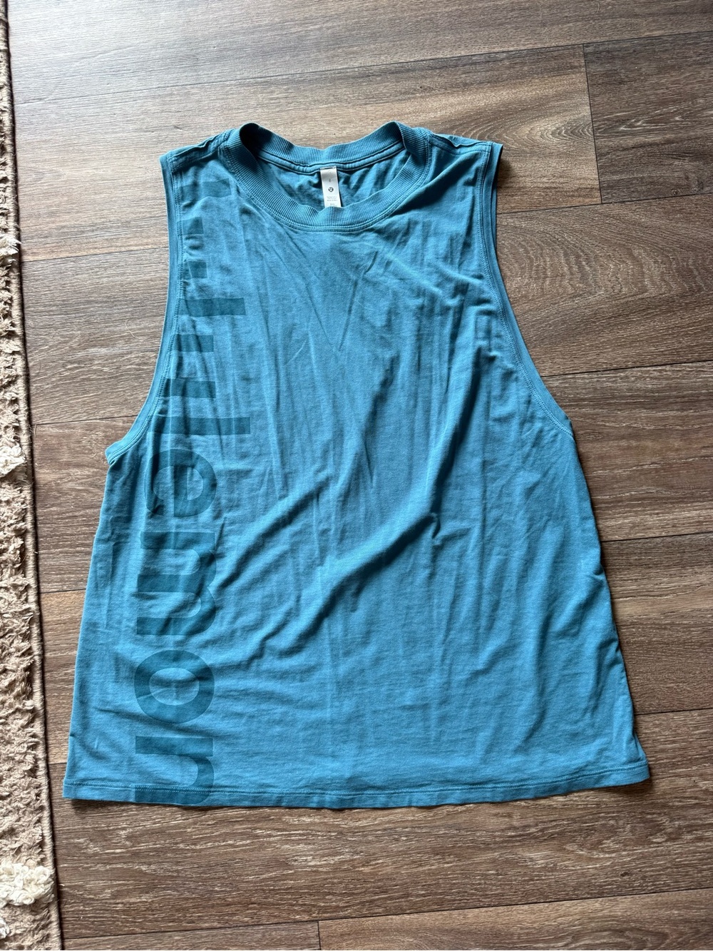 lululemon athletica Teal Sleeveless Logo Tank